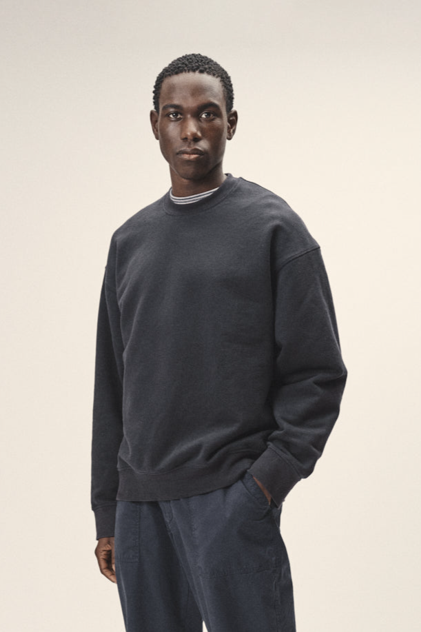 Image of WOTE mannen vegan Oversized Sweatshirt Donkerblauw