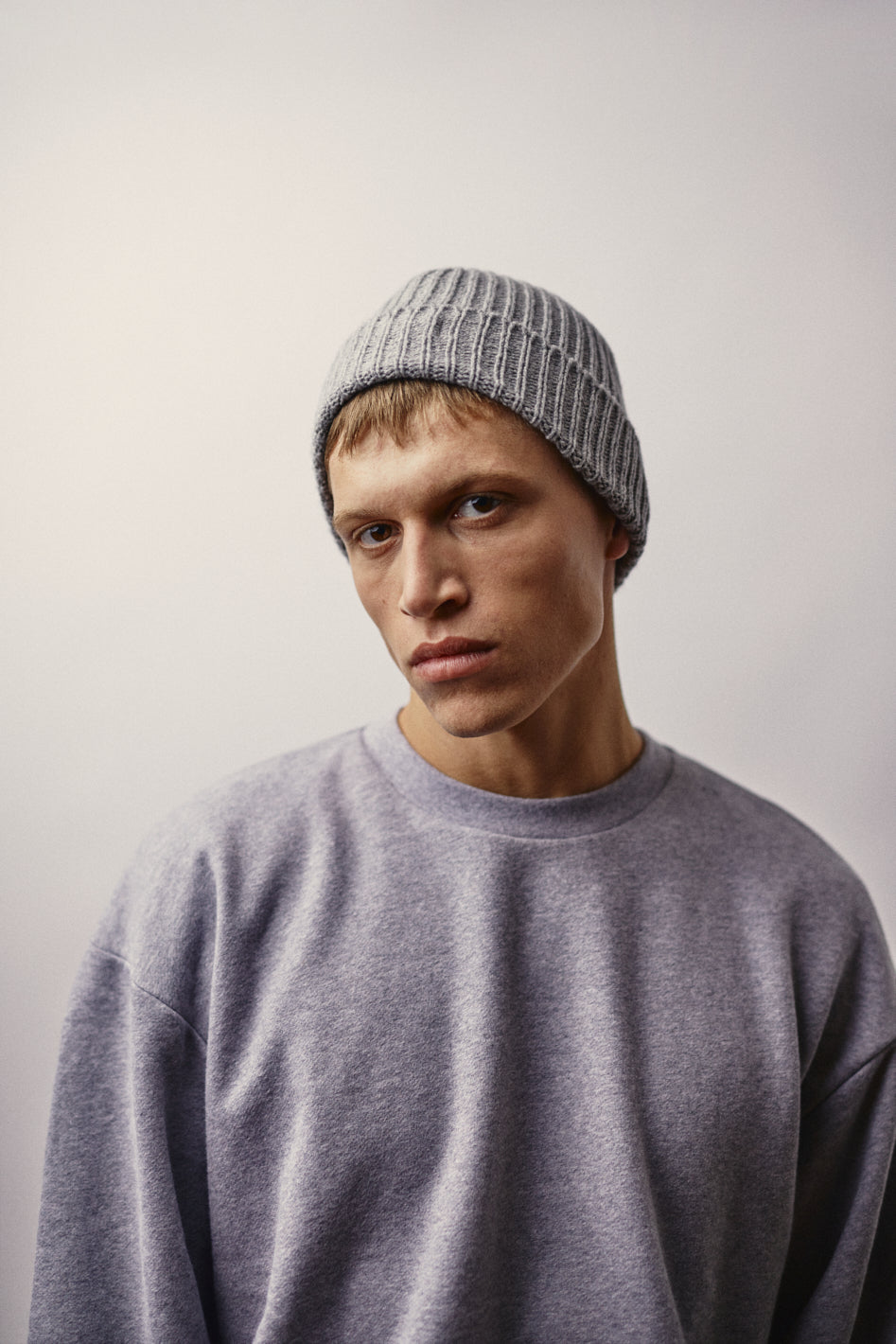 WOTE men vegan Oversized Sweatshirt Grey Melange