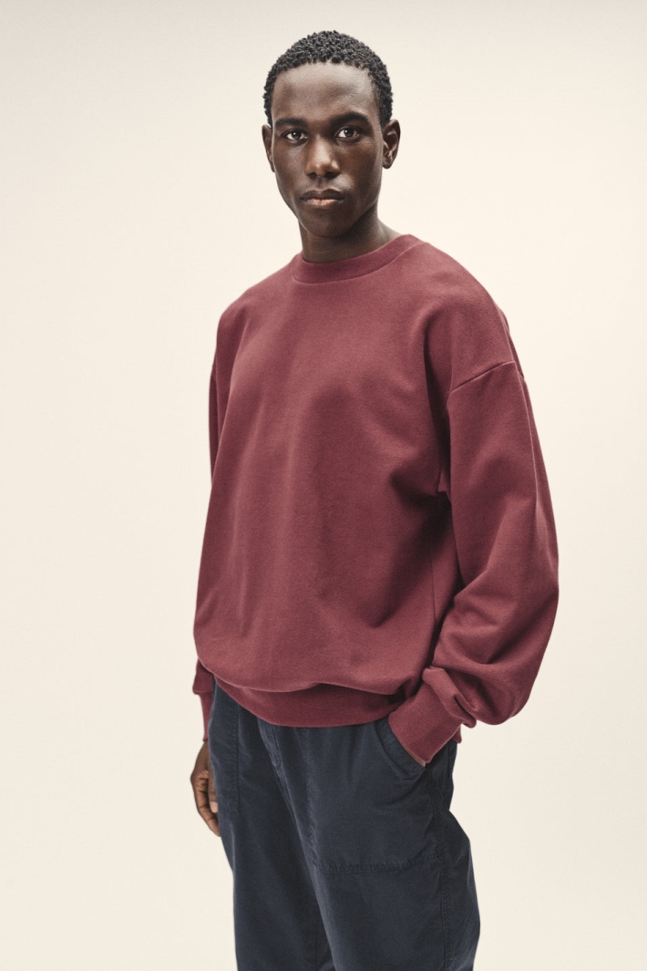 Image of WOTE mannen vegan Oversized Sweatshirt Donkerrood