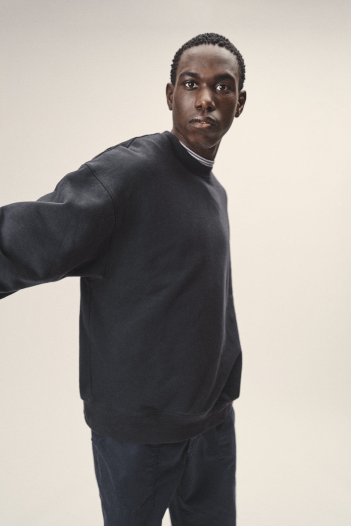 WOTE Herren vegan Übergroßes Sweatshirt Anthrazit