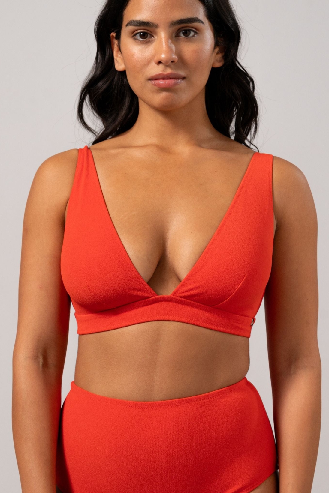Understatement Damen vegan Bikinioberteil Plunge Papaya Rot
