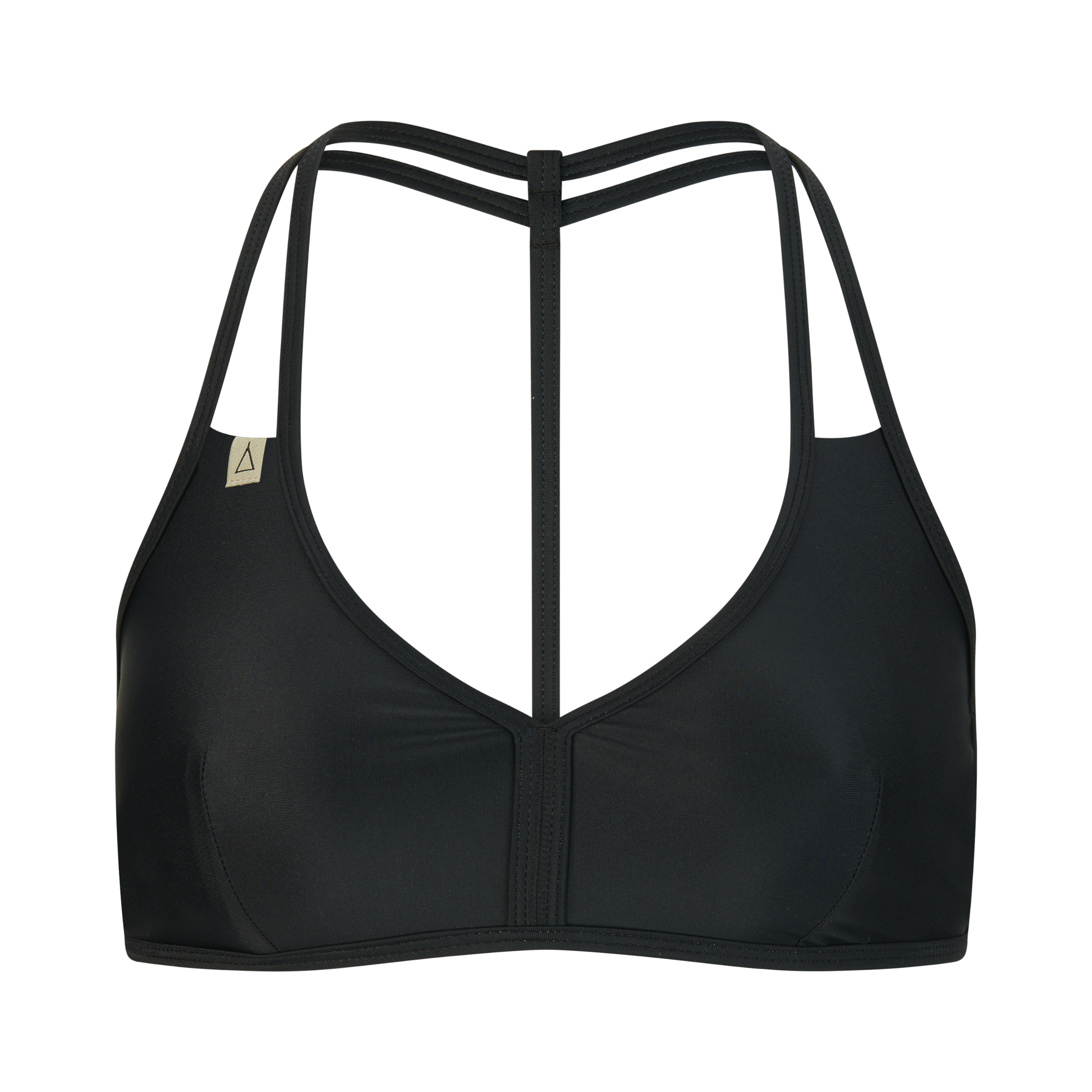 Inaska womens vegan Bikini Top Halter Neck Free Classic Black