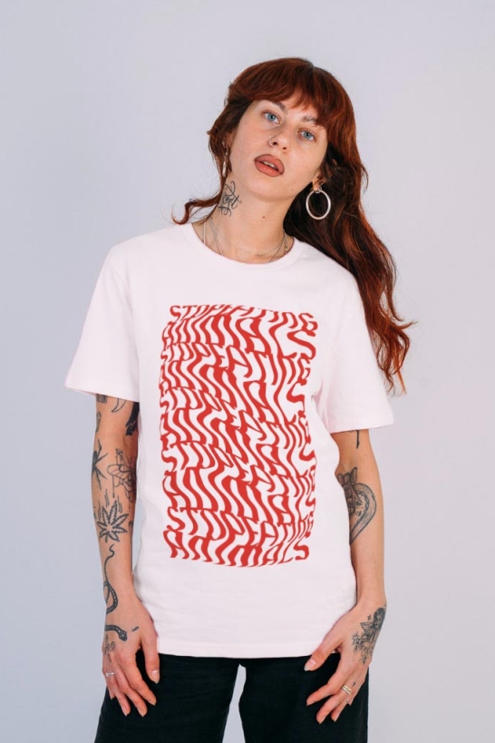 Plant Faced Clothing womens vegan Illusions Tee - Stop Eating Animals