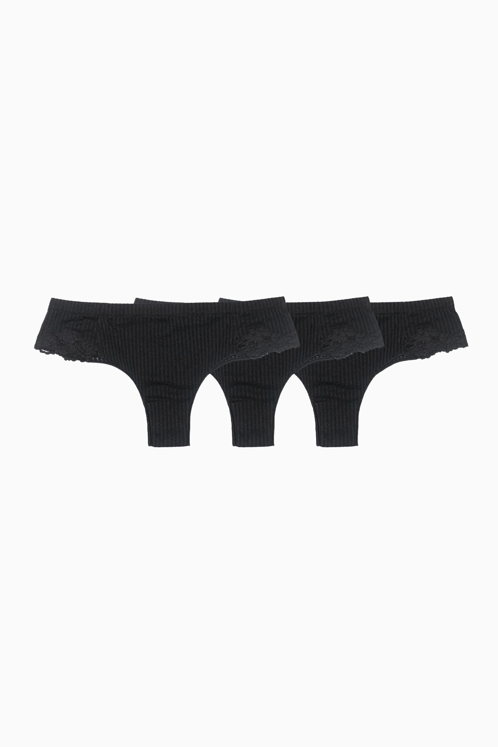 Semi/Romantic Damen vegan Multipack Pantie The Antonia Licorice Schwarz