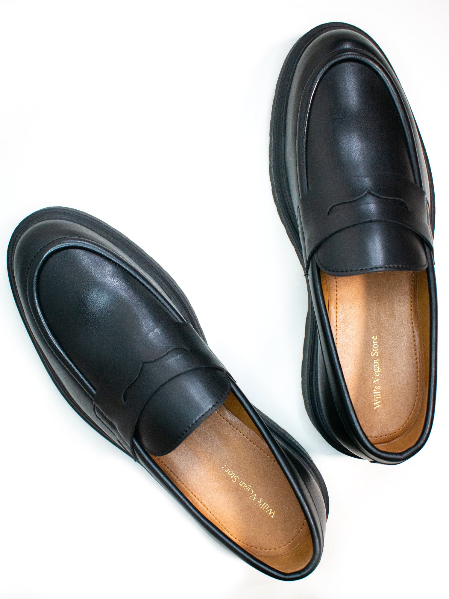 Will's Vegan Store men vegan Loafers Chunky Sole Black
