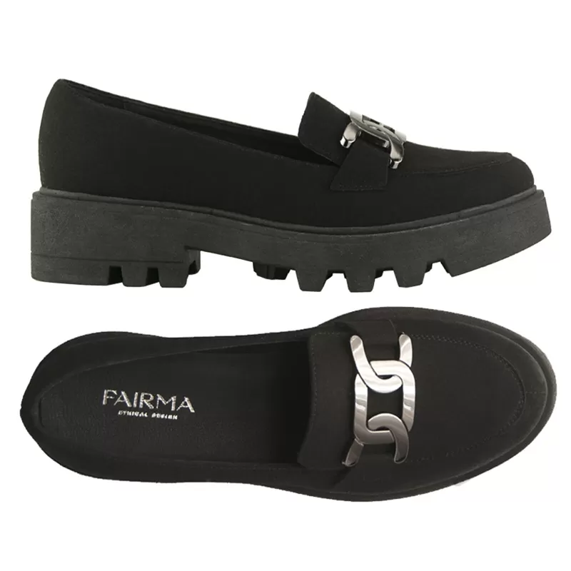 FAIRMA ETHICAL DESIGN womens vegan Moccasins Rita Bioeco Black