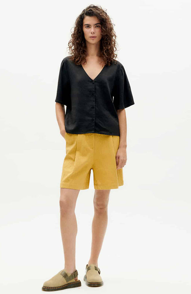 Thinking MU womens vegan Blouse Libelula Black