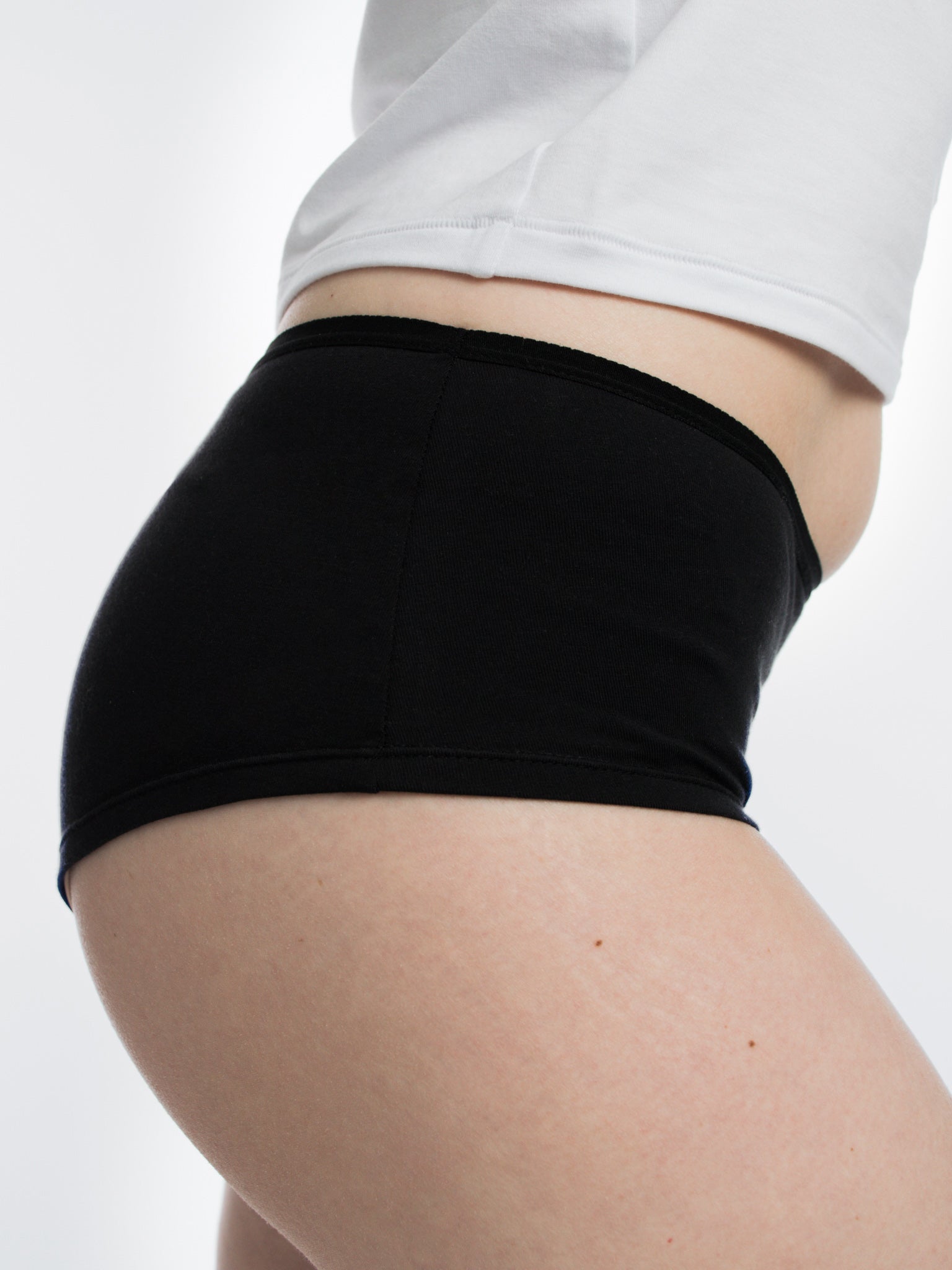 Honest Basics womens vegan Panties Multipack 3x Black