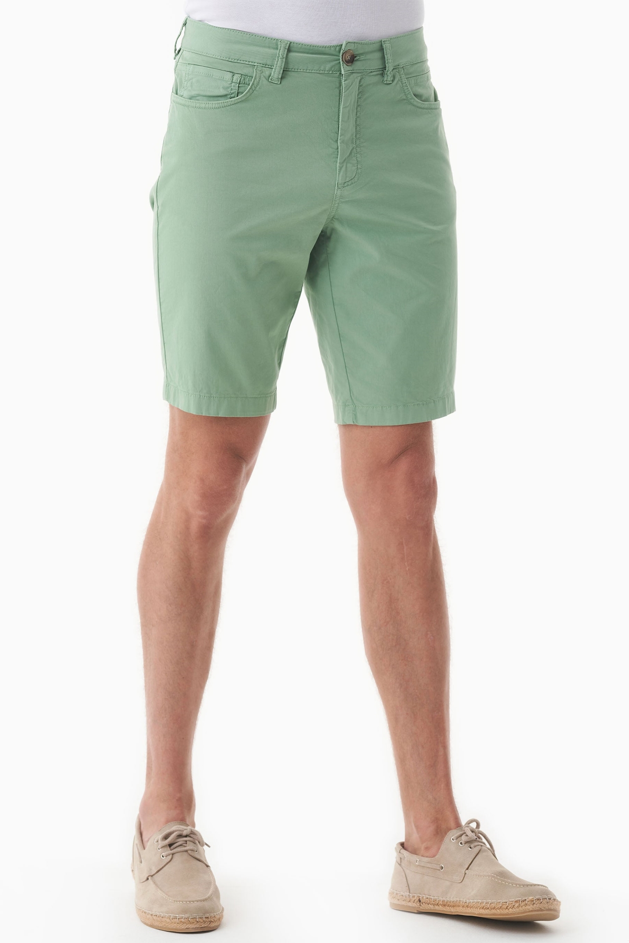 Image of ORGANICATION mannen vegan Shorts Regular-Fit Matcha Groen