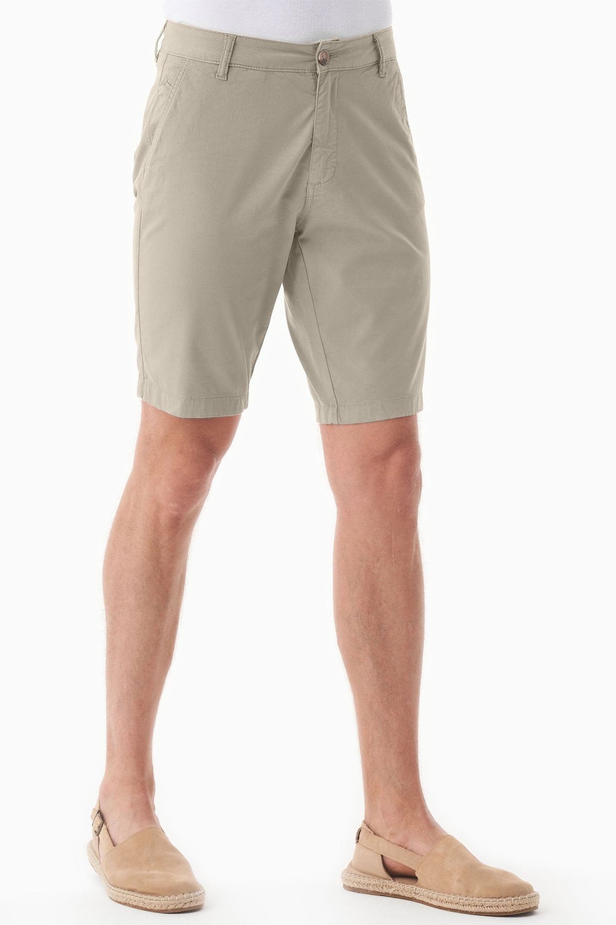 Image of ORGANICATION mannen vegan Slim-Fit Shorts Veer Beige