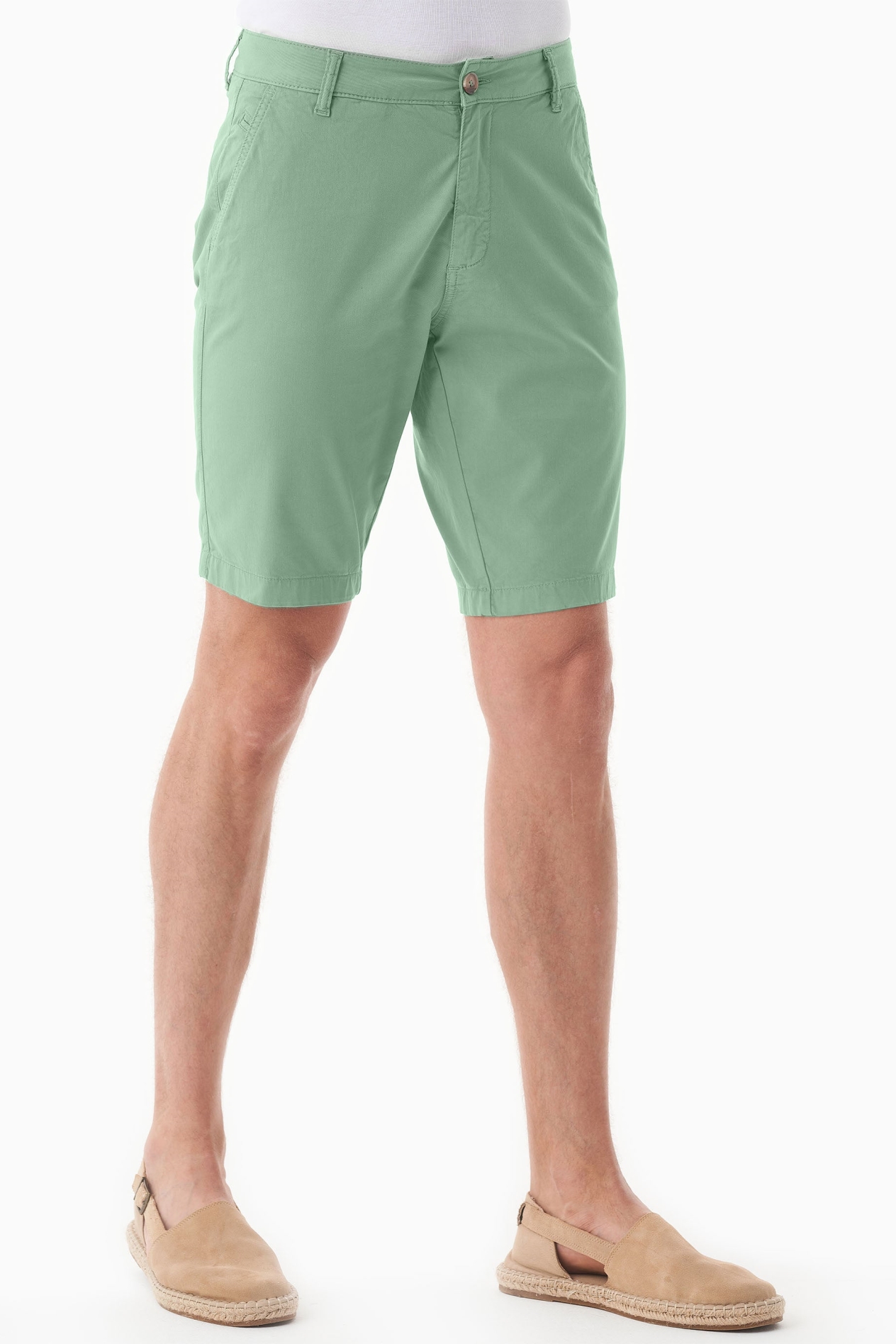 Image of ORGANICATION mannen vegan Slim-Fit Shorts Matcha Groen