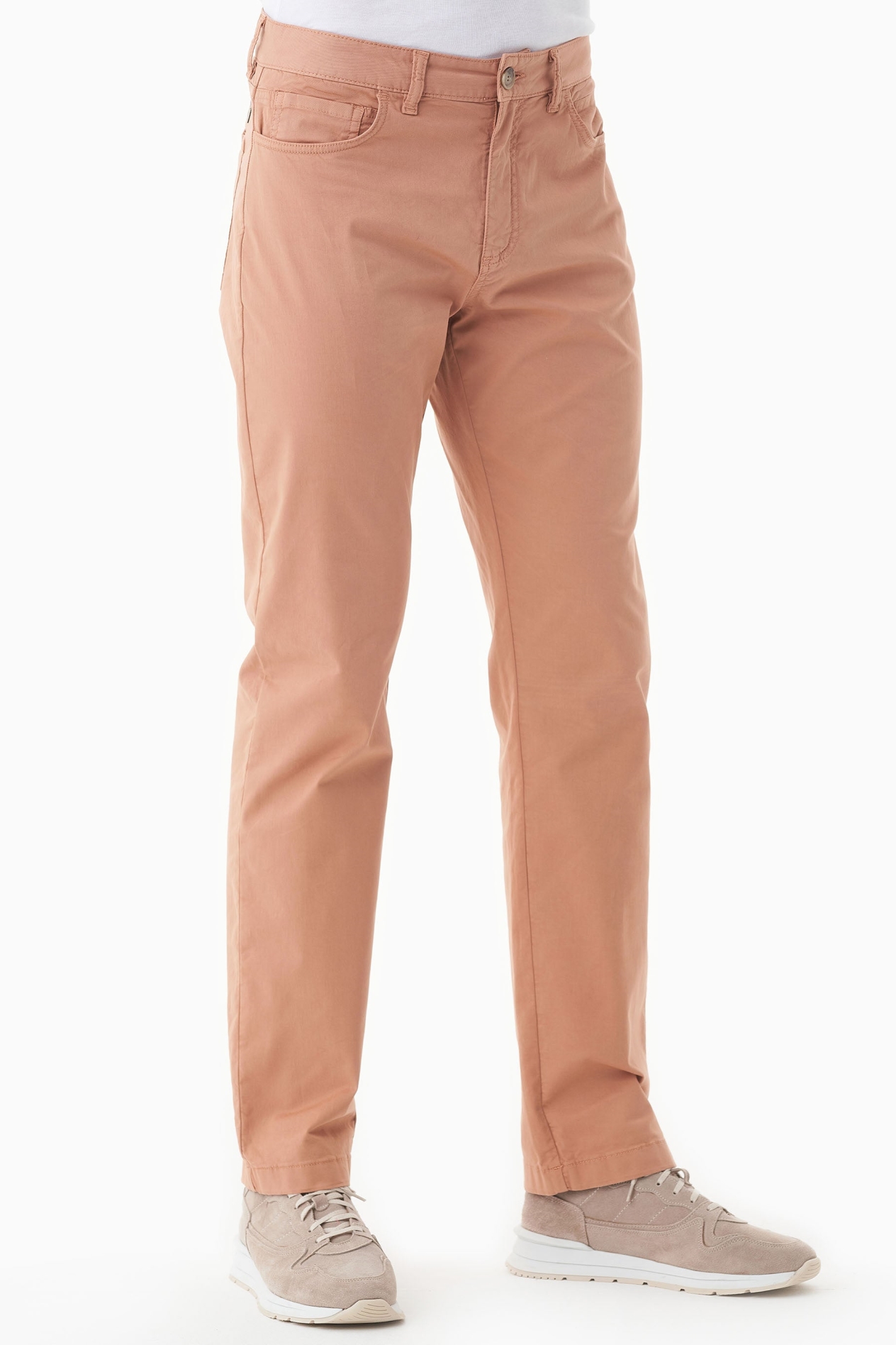 Image of ORGANICATION mannen vegan Broek Regular-Fit Lichtbruin