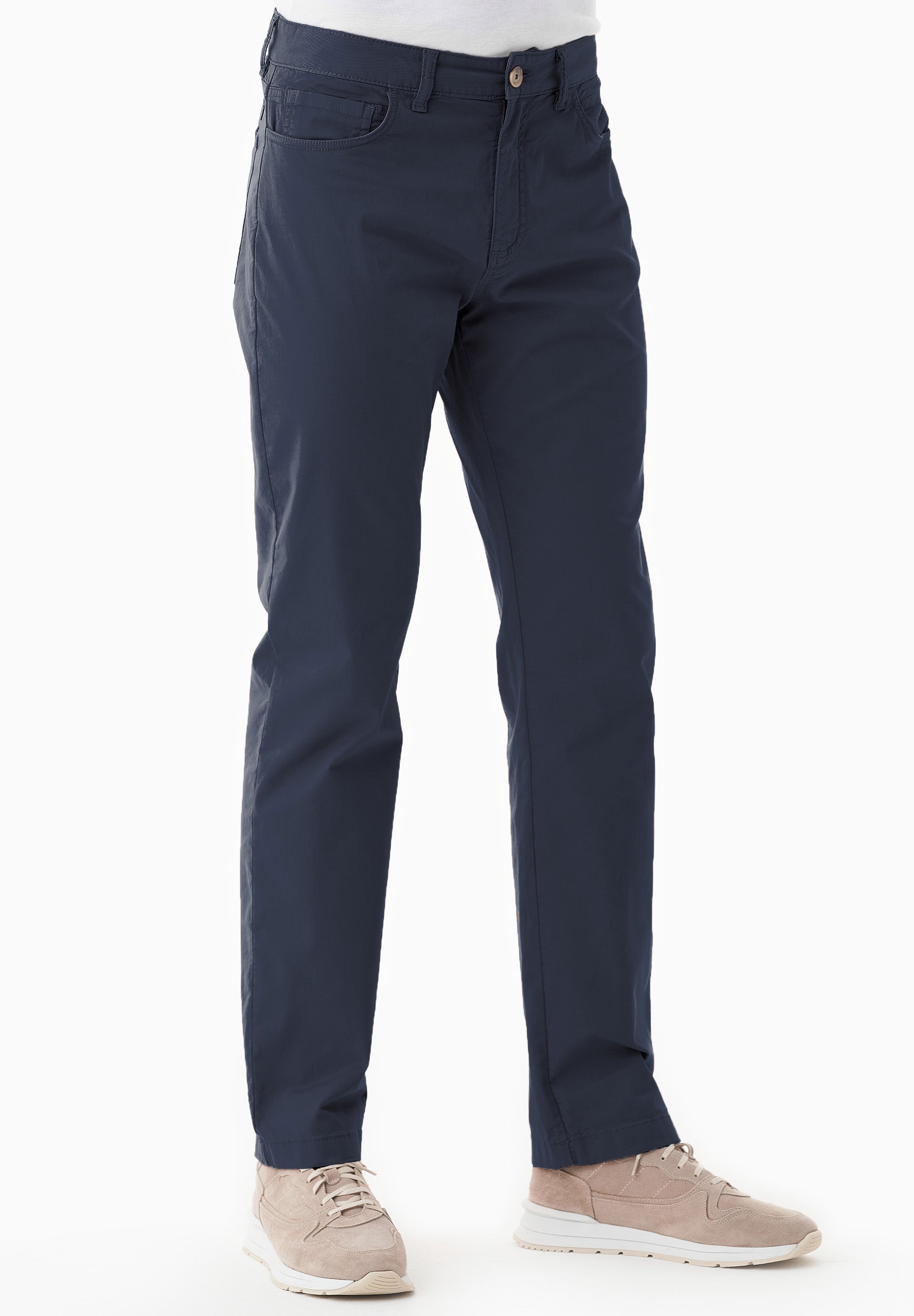 85243 - Herren vegan Hose Regular-Fit Navy Blau