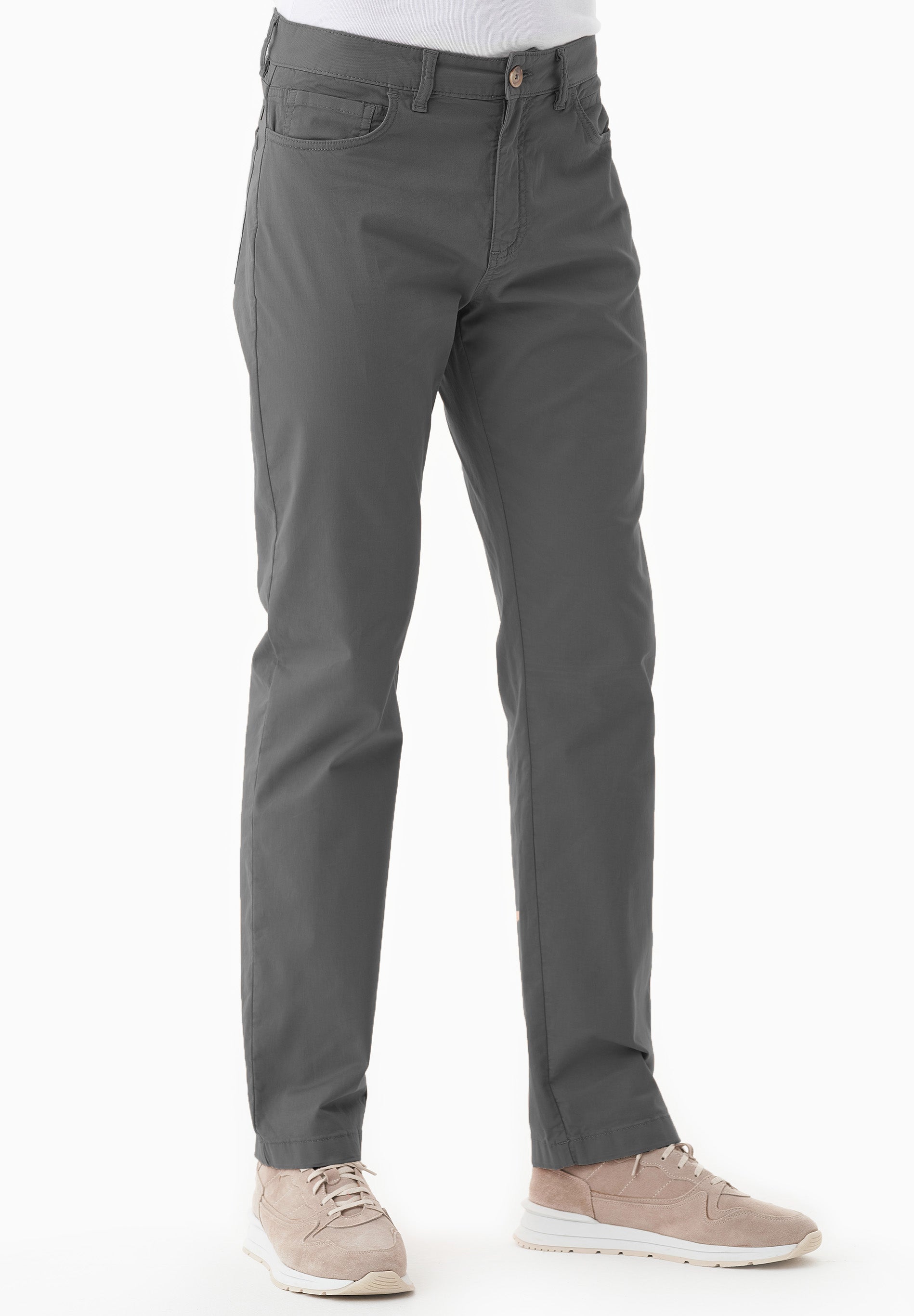 ORGANICATION men vegan Pants Regular-Fit Asphalt Grey