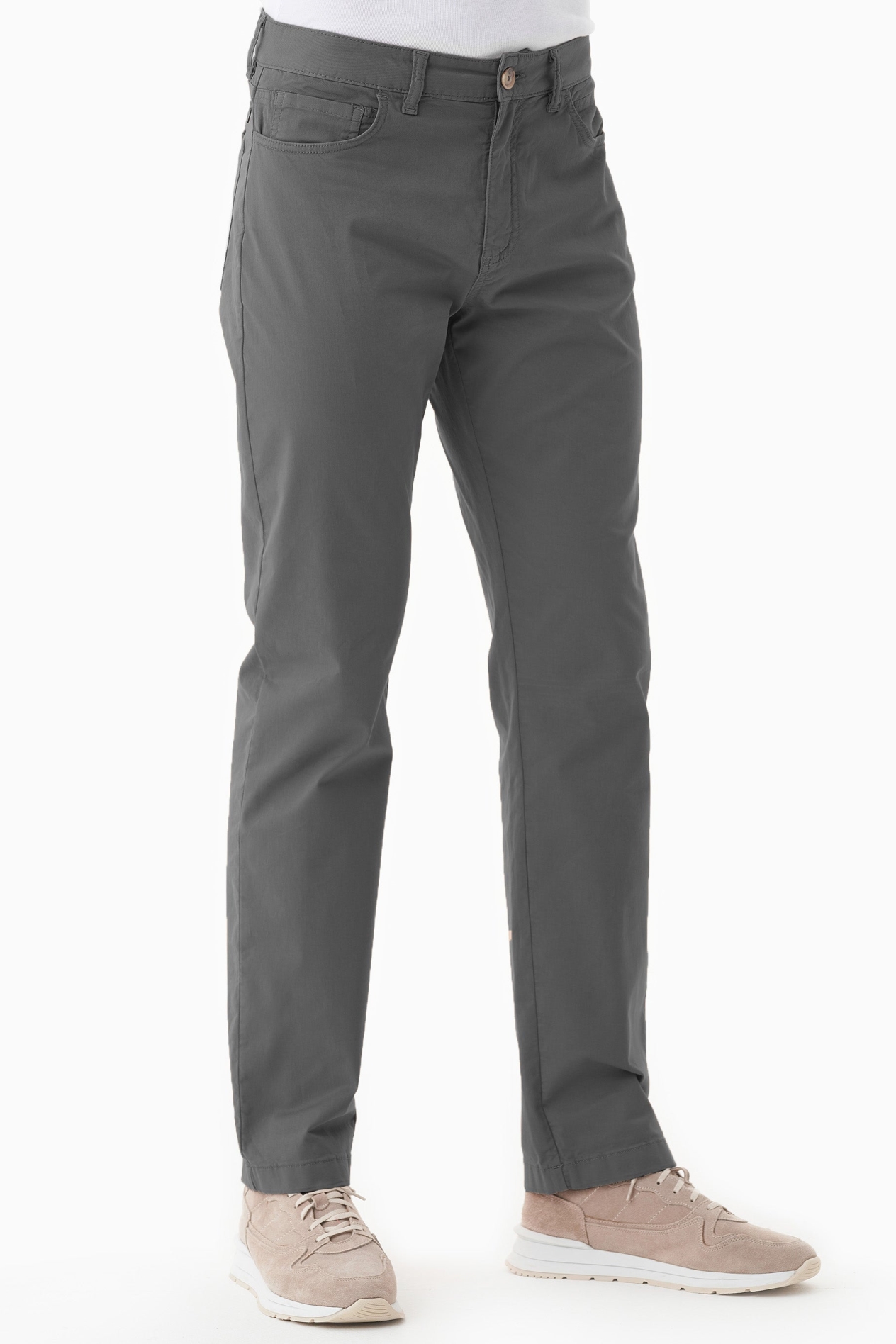 Image of ORGANICATION mannen vegan Broek Regular-Fit Asfaltgrijs