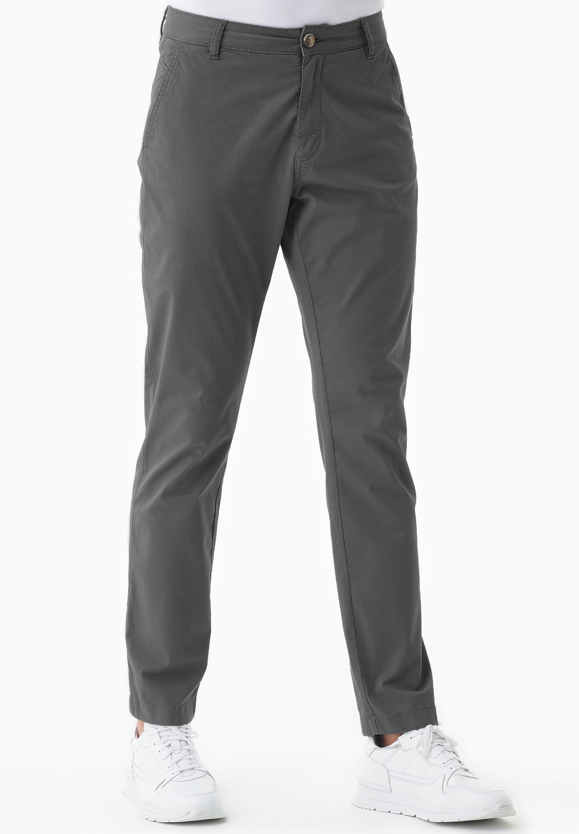 ORGANICATION men vegan Slim-Fit Pants Asphalt Grey