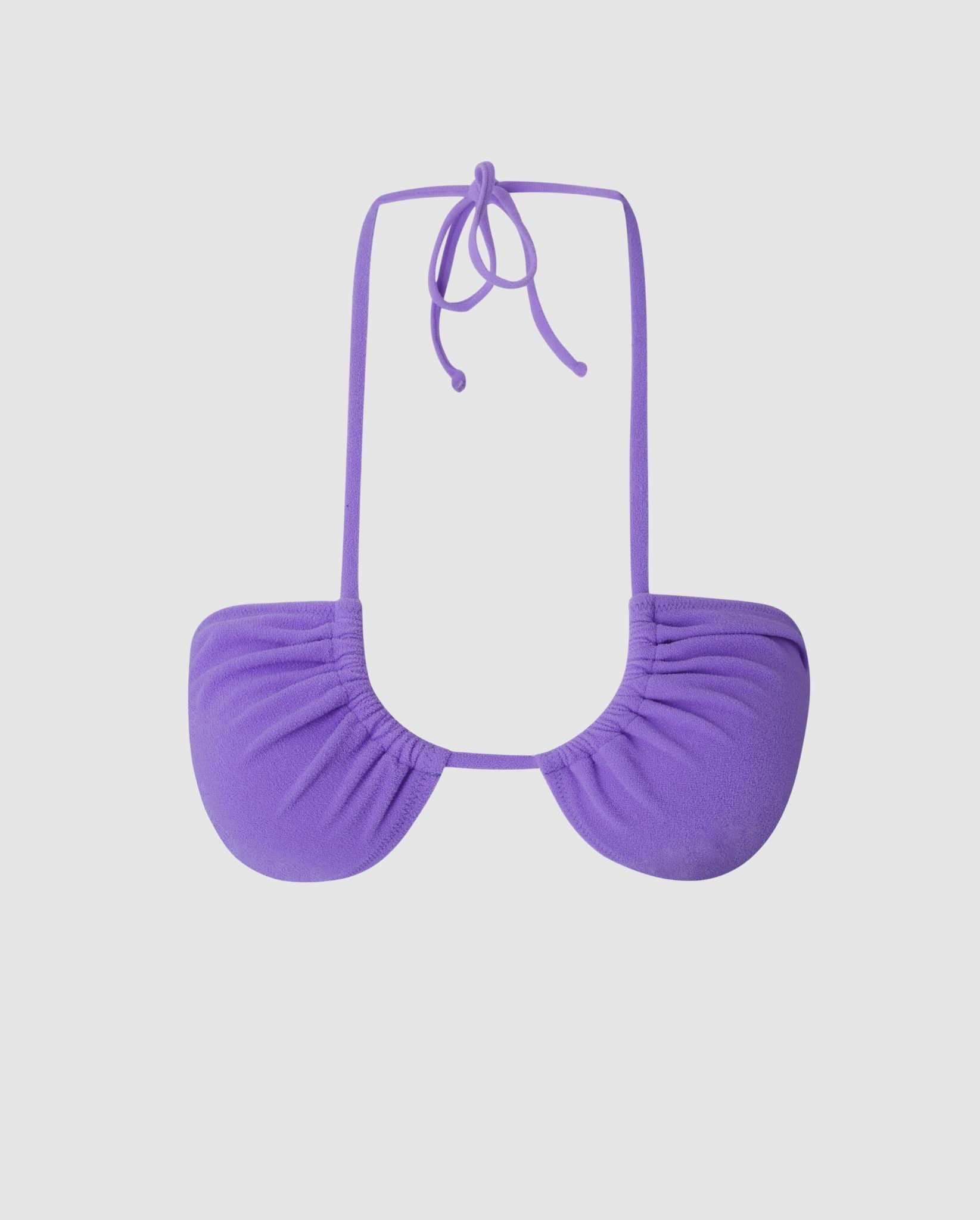 85328 - Damen vegan Bikinioberteil Strappy Bandeau Electric Lilac