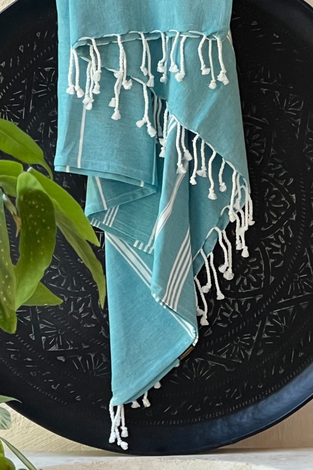 nice to meet me unisex vegan Foutas Hammam Atoll Blue