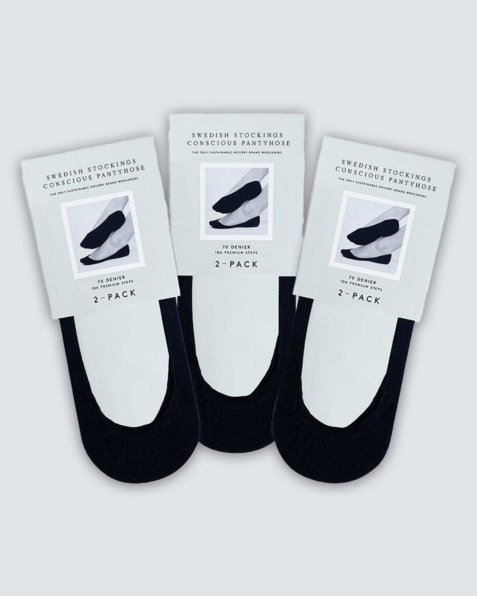 Swedish Stockings womens vegan Multipack 6 Pairs Socks Ida Steps Black