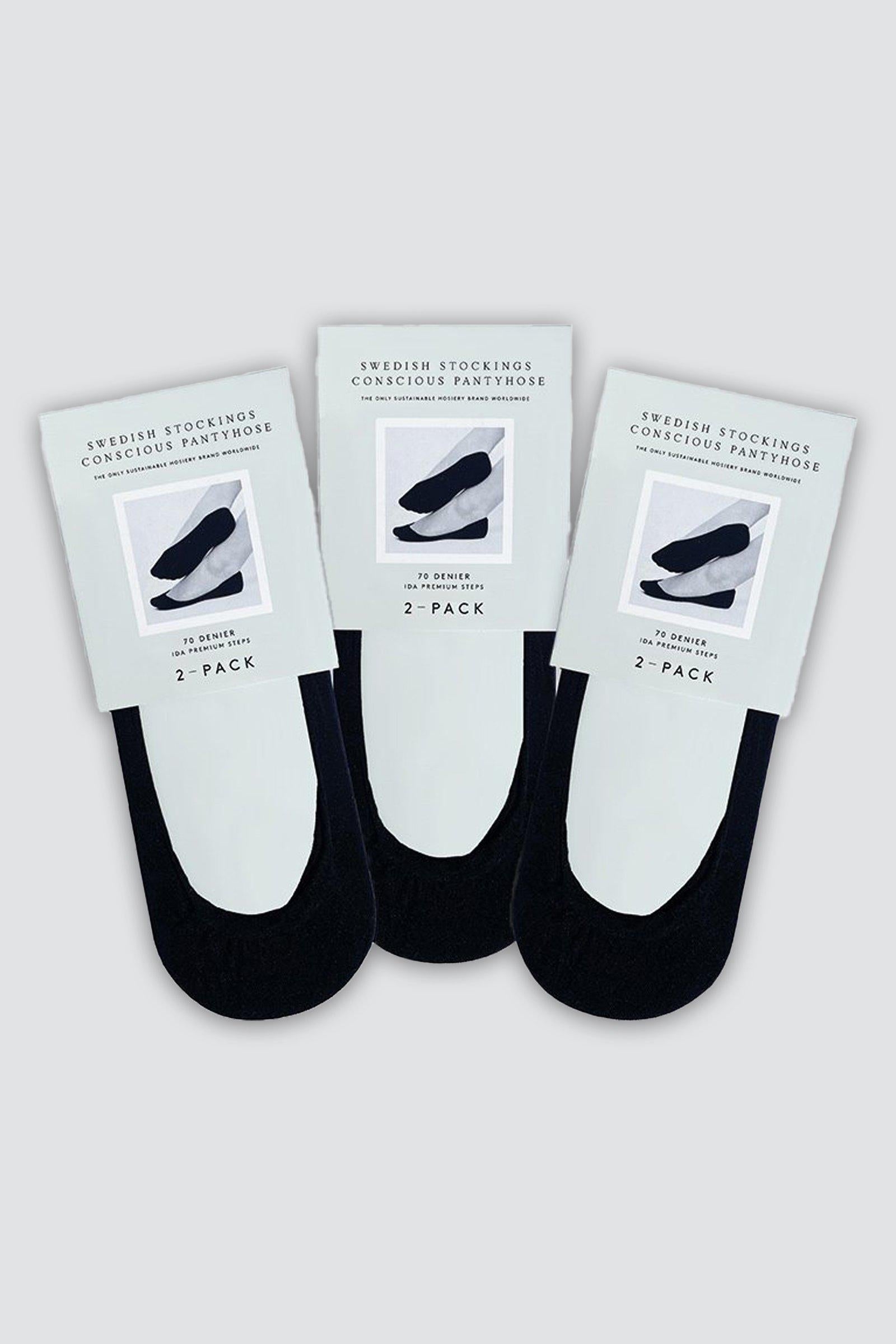 Swedish Stockings womens vegan Multipack 6 Pairs Socks Ida Steps Black
