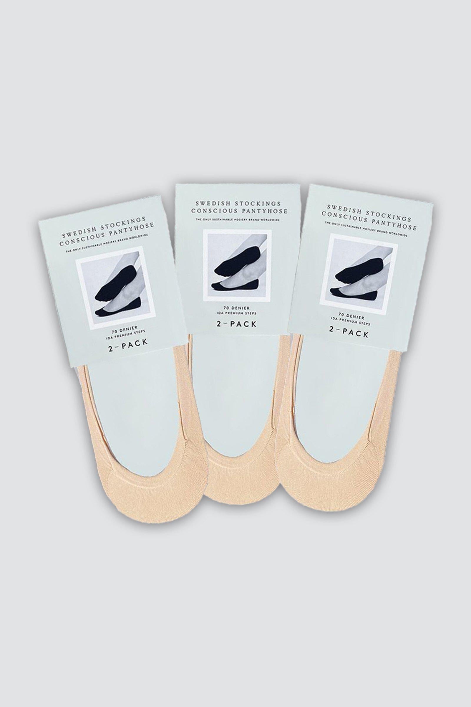 Swedish Stockings womens vegan Multipack 6 Pairs Socks Ida Steps Beige