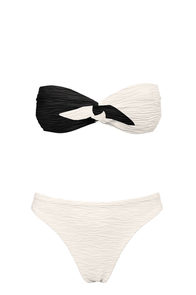 Anekdot Damen vegan Bikini Set Slim Taijitu Creme