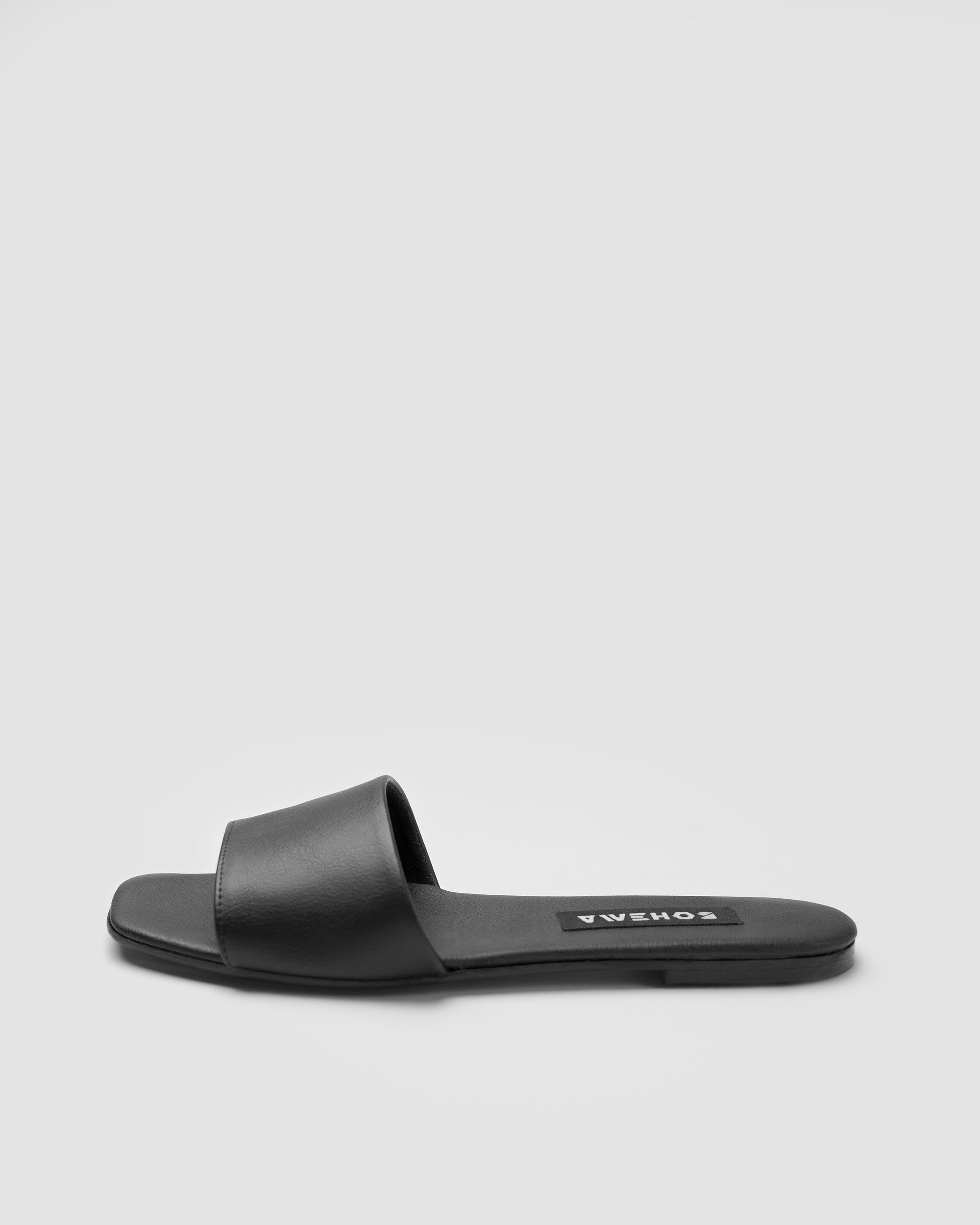 BOHEMA womens vegan Slides Mellow Black
