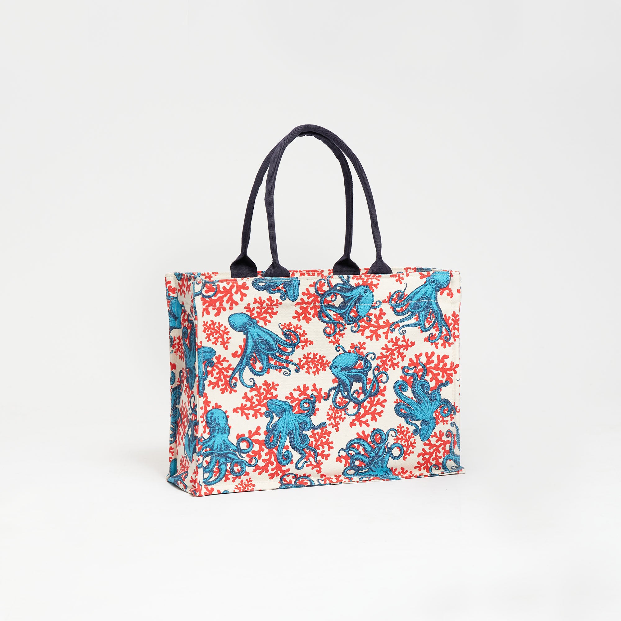 SIEGER by Souleway Tote Bag L Sbs De Octopussen Rood & Blauw