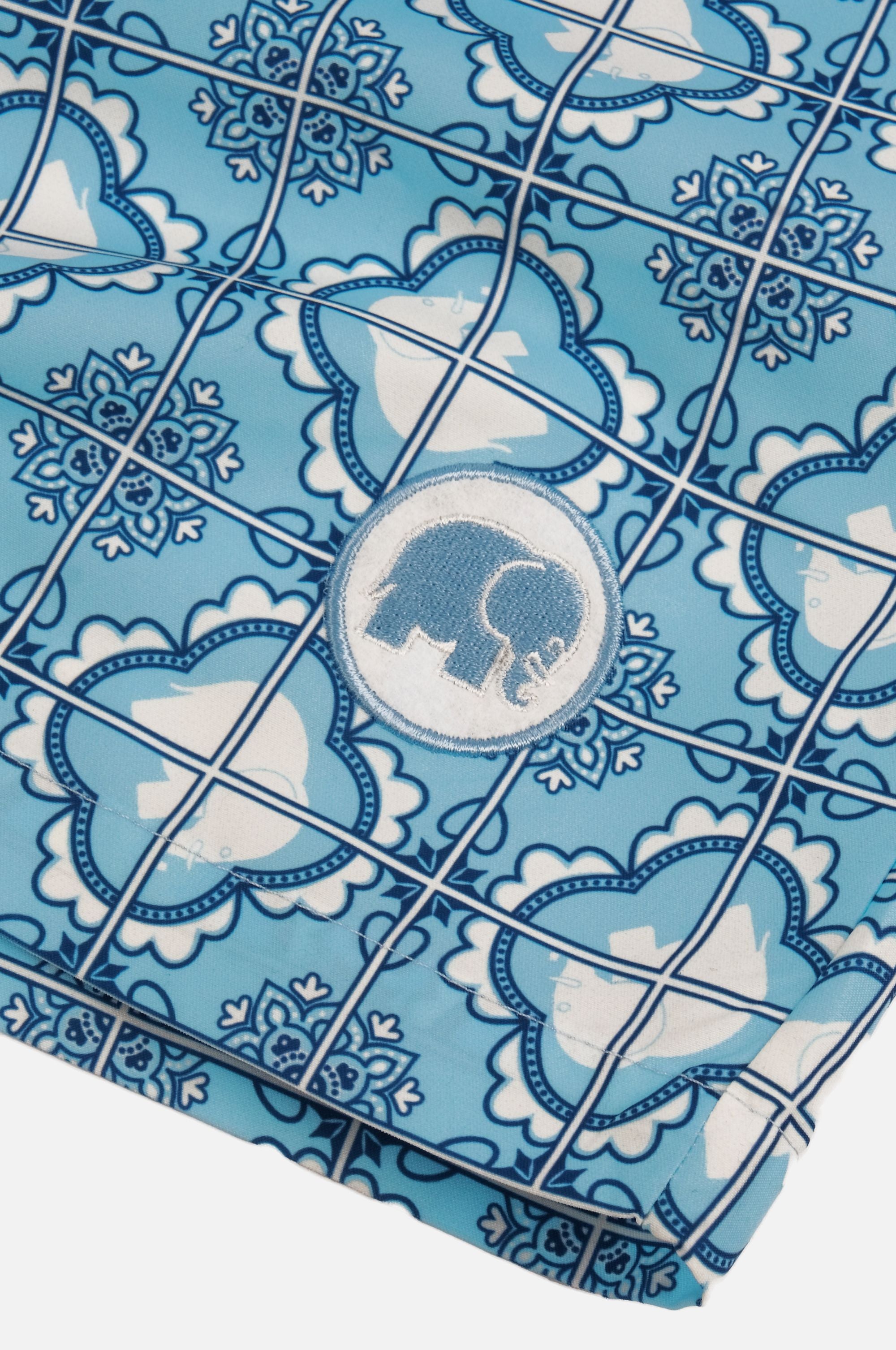 Trendsplant men vegan Swim Trunks Tiles Light Blue