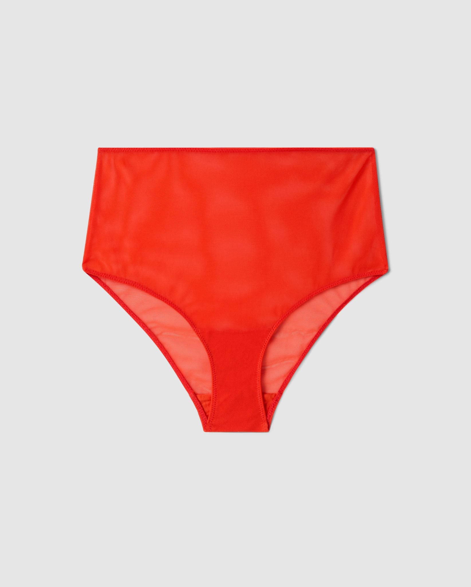 Understatement womens vegan Briefs Highwaist Mesh Fiery Red