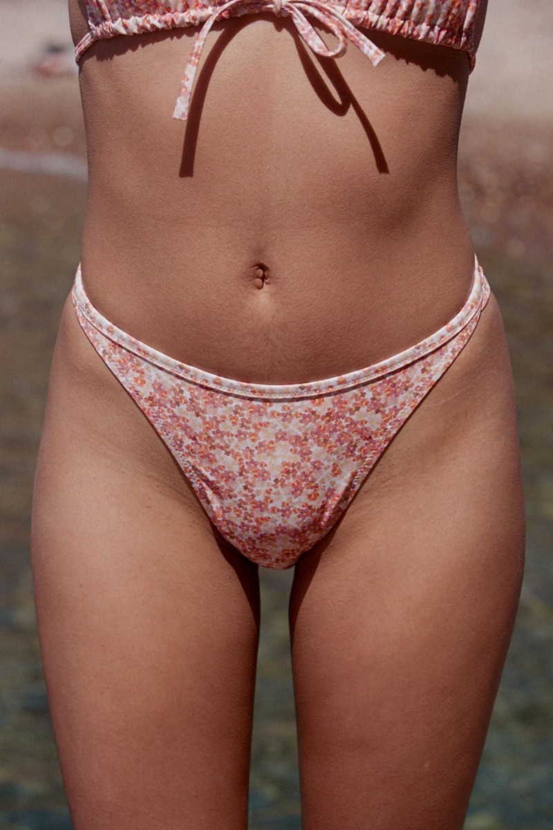 NÃ©nÃ©s womens vegan Bikini Bottom Yucca Floral Pink