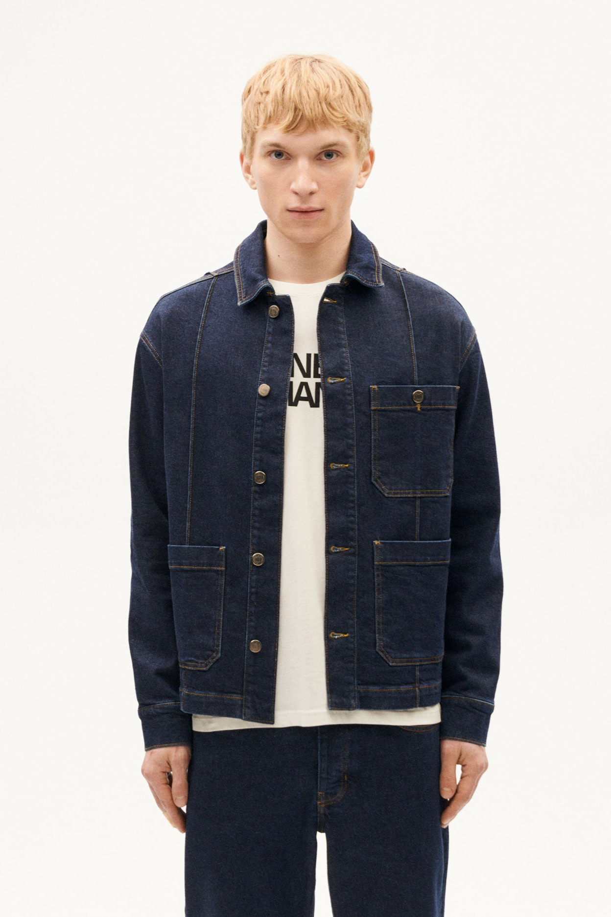 86523 - Thinking MU Herren vegan Jacke Gus Denim Dunkelblau