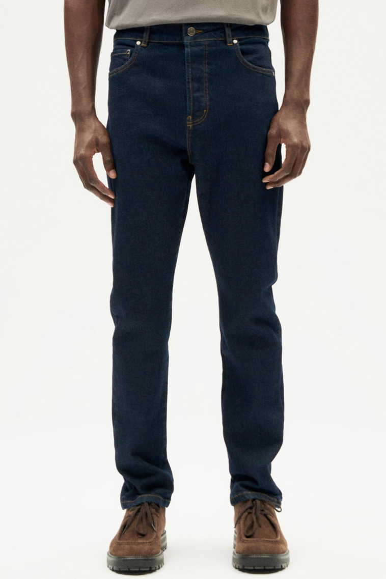 Thinking mu Herren vegan Jeans 5 Pockets Dunkelblau