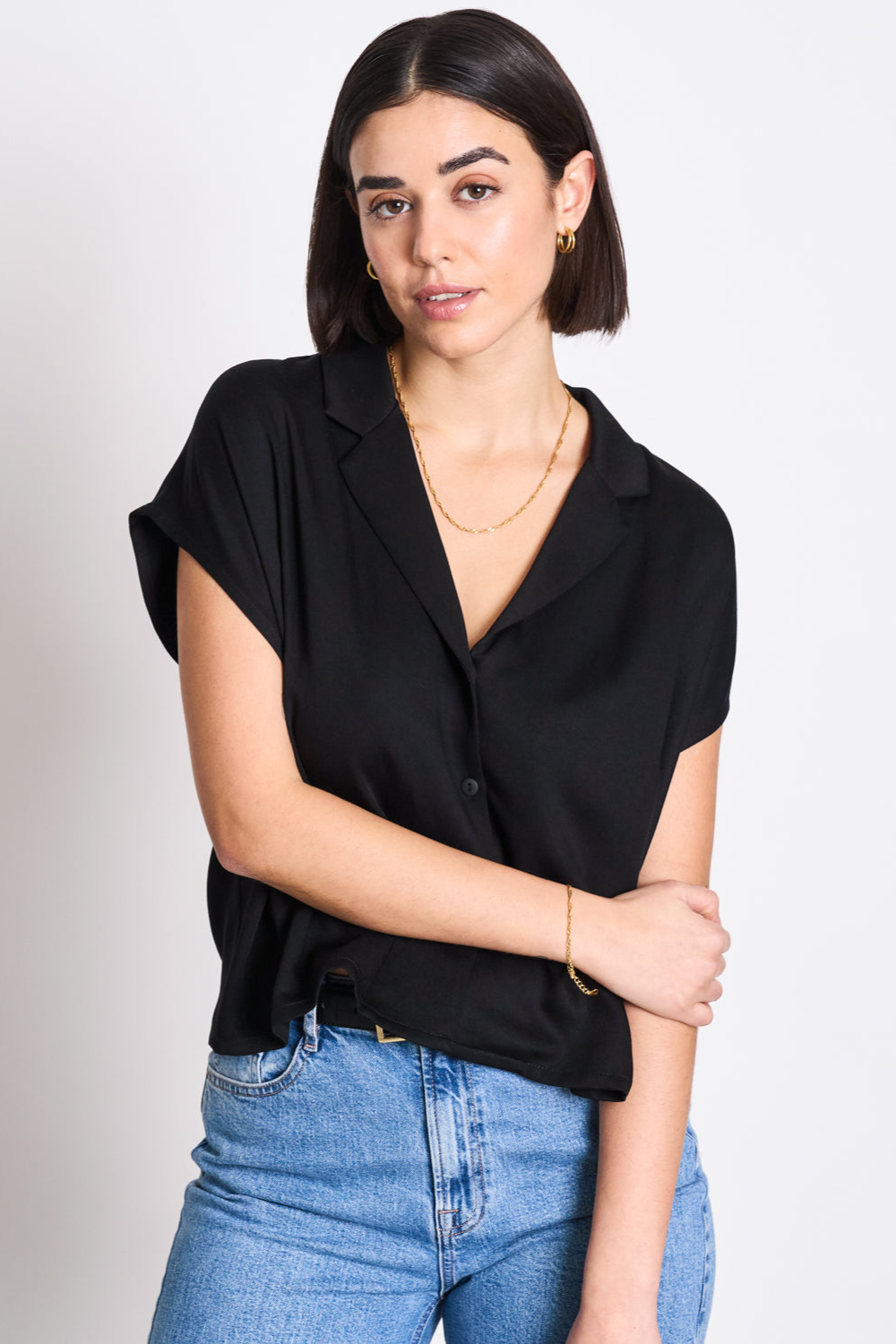 Image of JAN 'N JUNE dames vegan Blouse Tierra Zwart