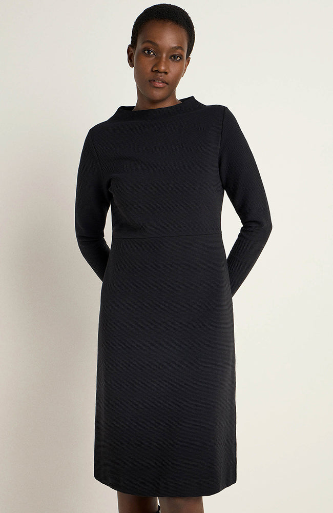 Lanius womens vegan Dress Rib Structure Black