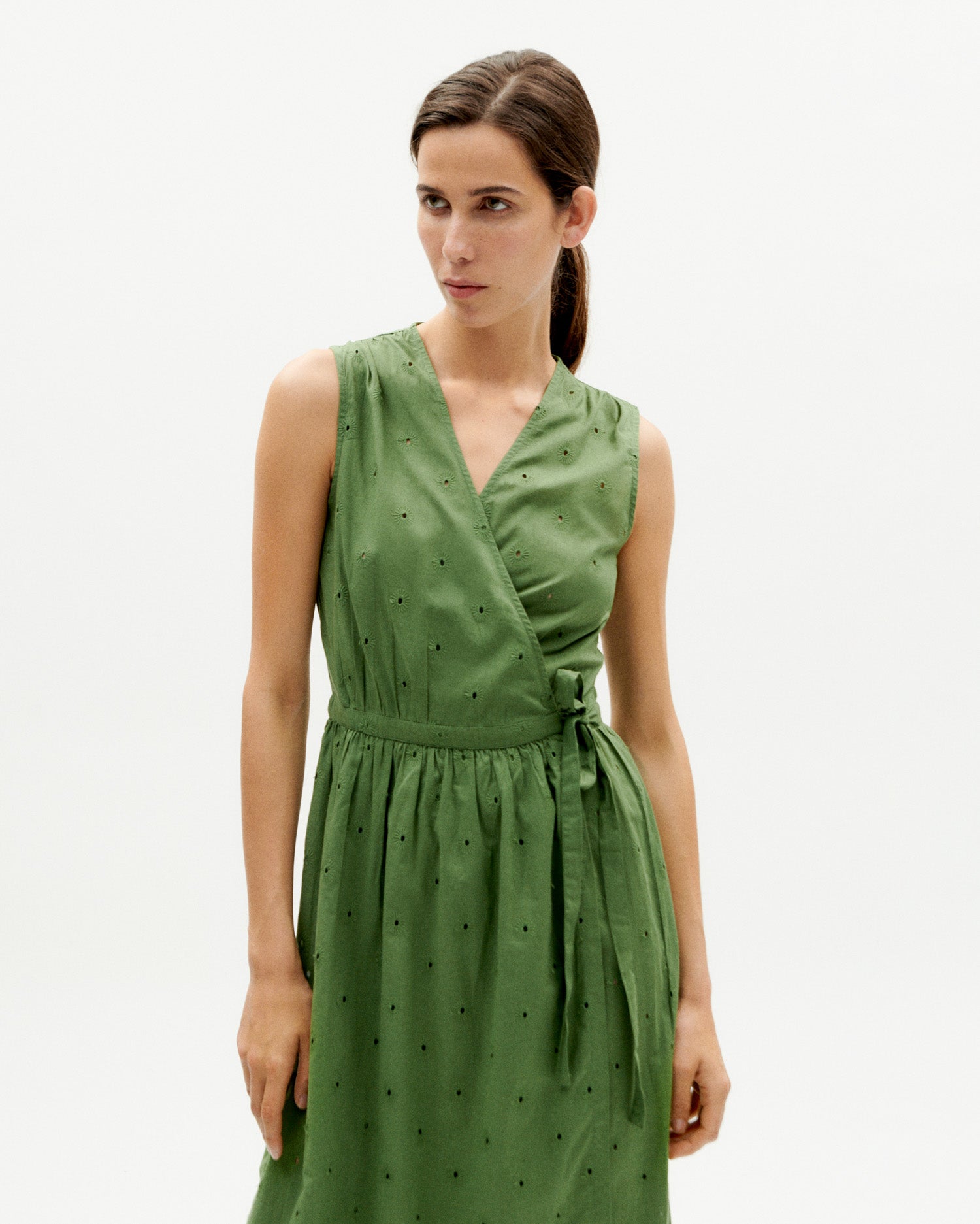 Thinking MU Dress Poppy Cactus Green