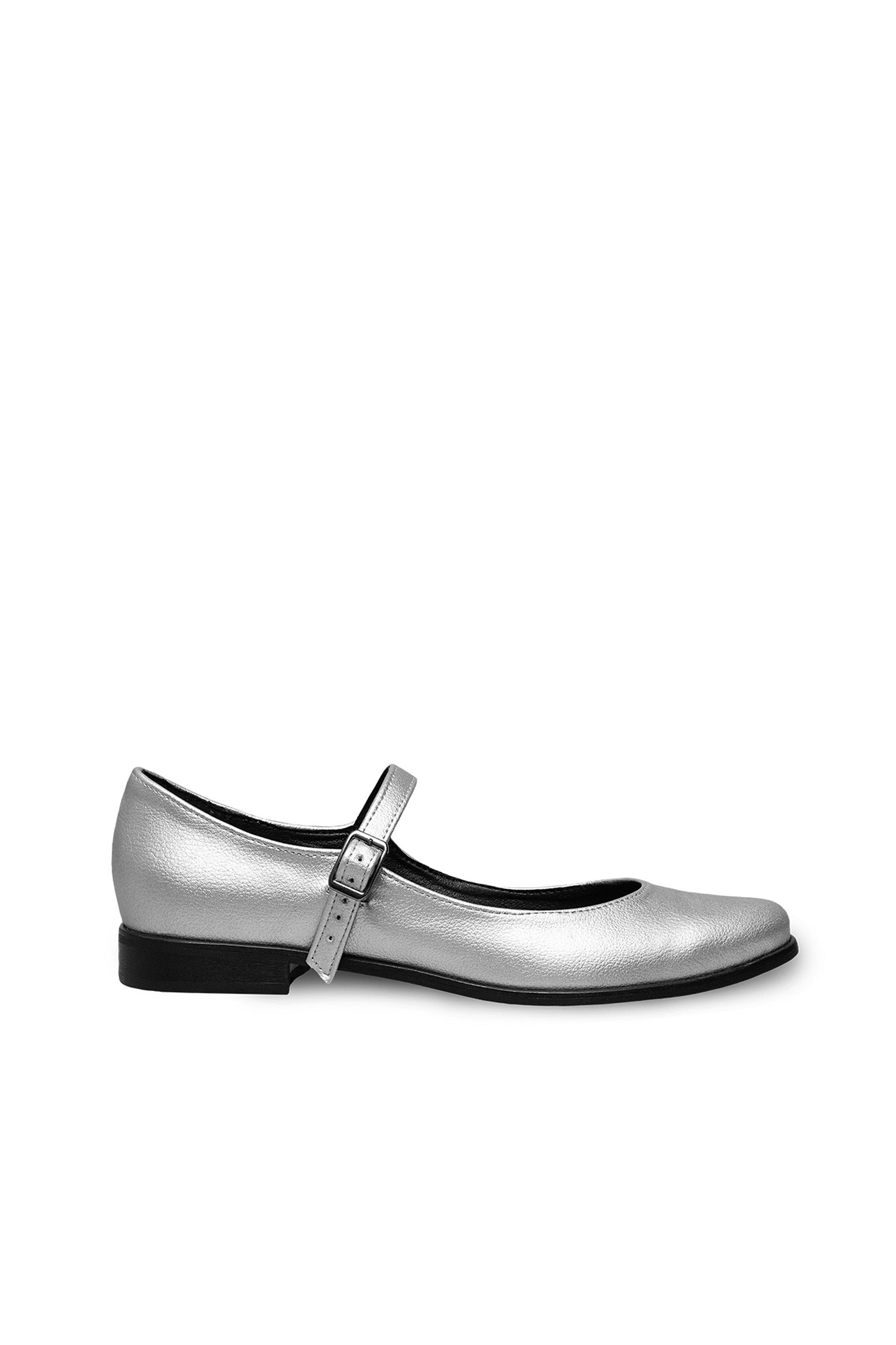 BOHEMA Damen vegan Mary Jane Pumps Ballerinas Silber