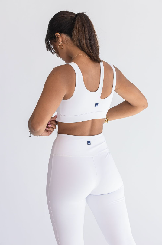 SEAAV dames vegan Sportbeha Cut Out Wit, foto 2