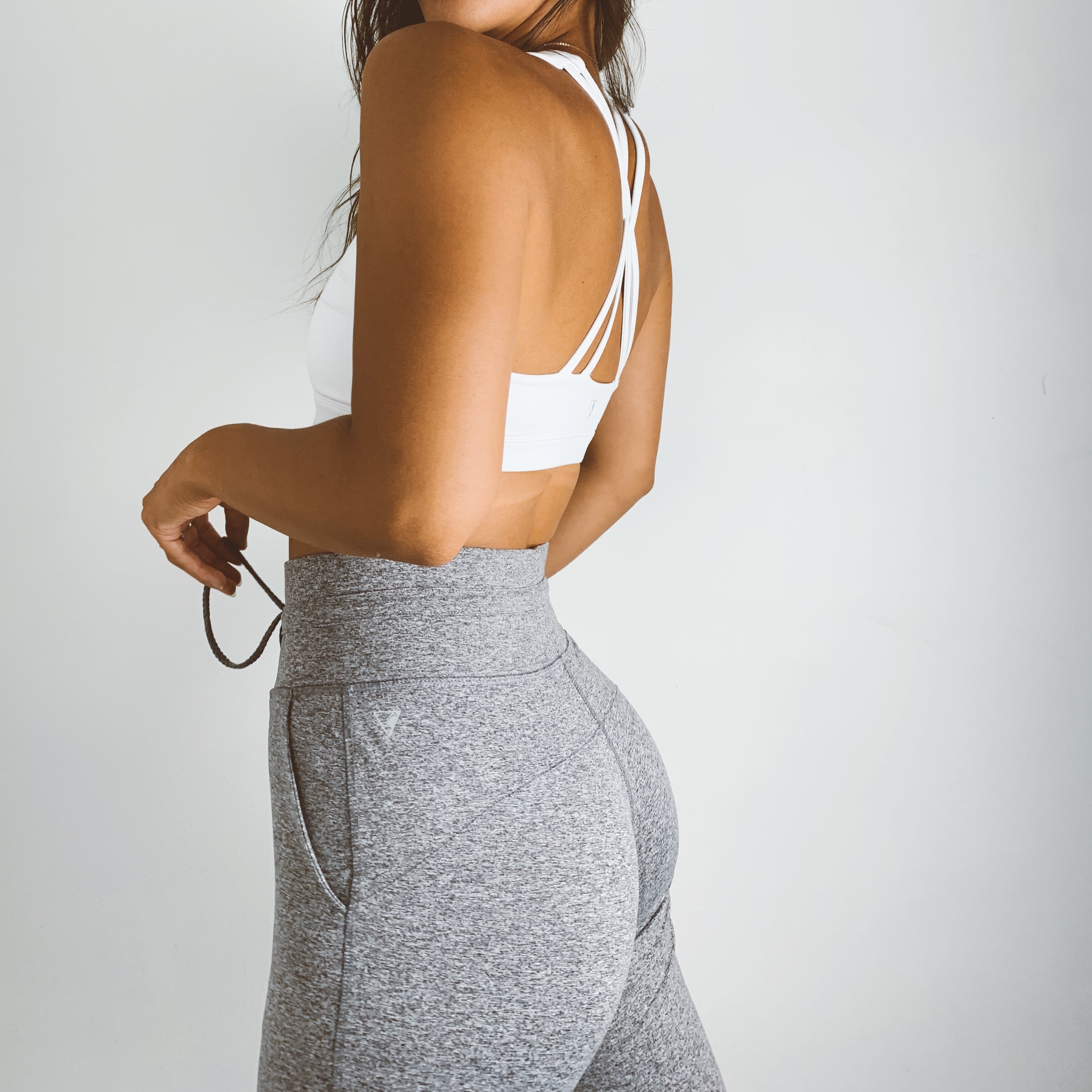 SEAAV womens vegan Bra Contrast Sports White