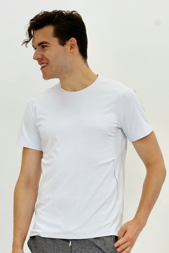 SEAAV men vegan T-Shirt Neptune White