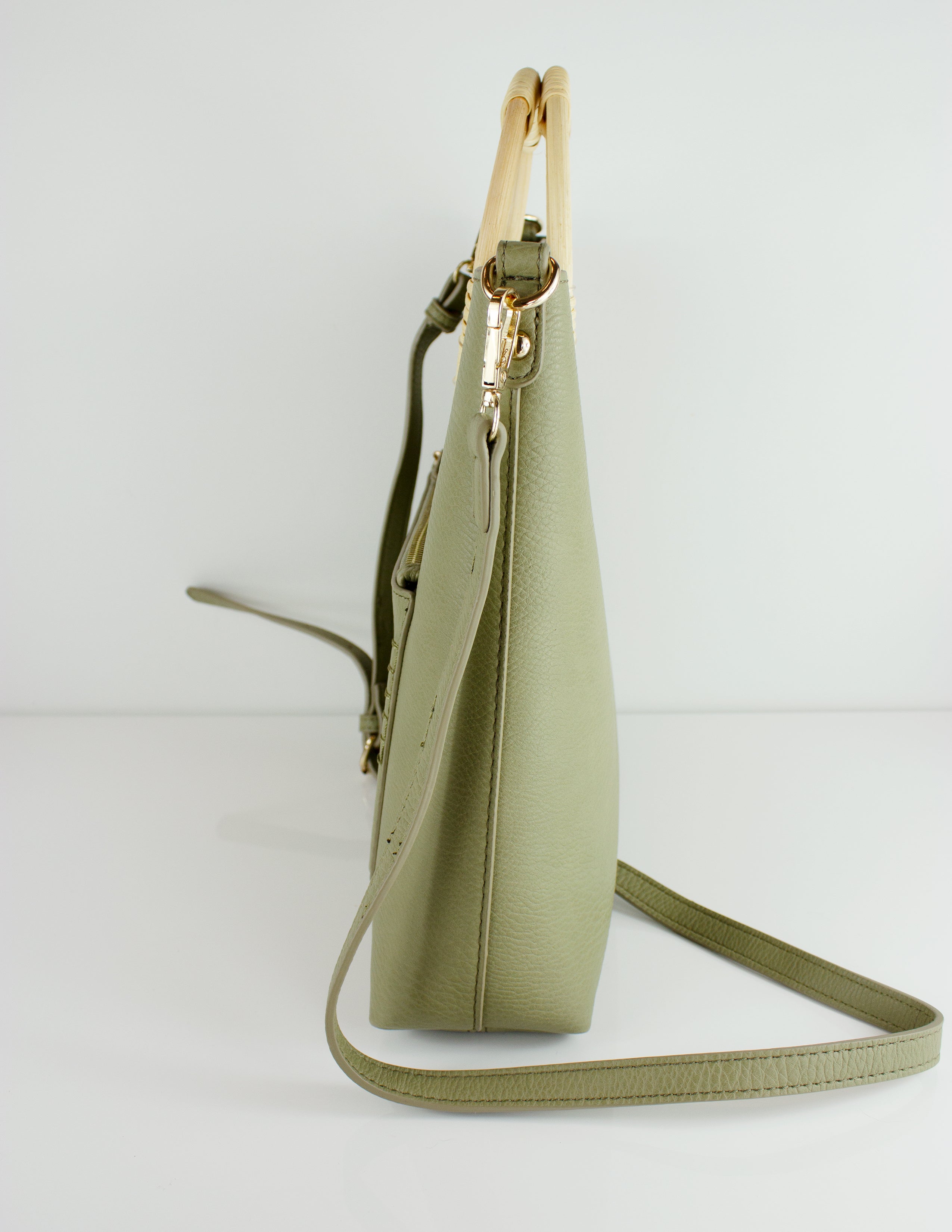 Blue District Tas Jiffy 2 In 1 Vegan Leer Pistache Groen