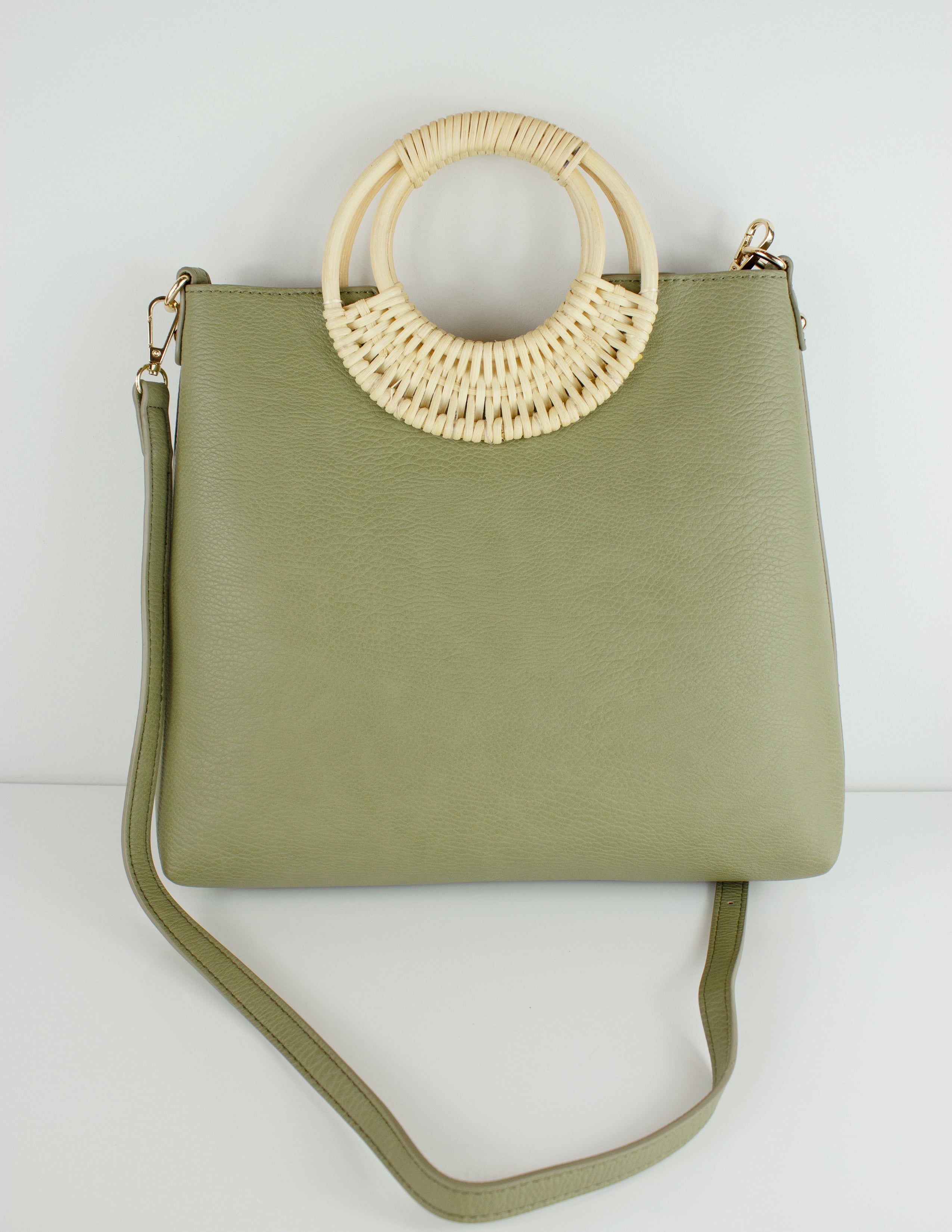 Blue District Tas Jiffy 2 In 1 Vegan Leer Pistache Groen