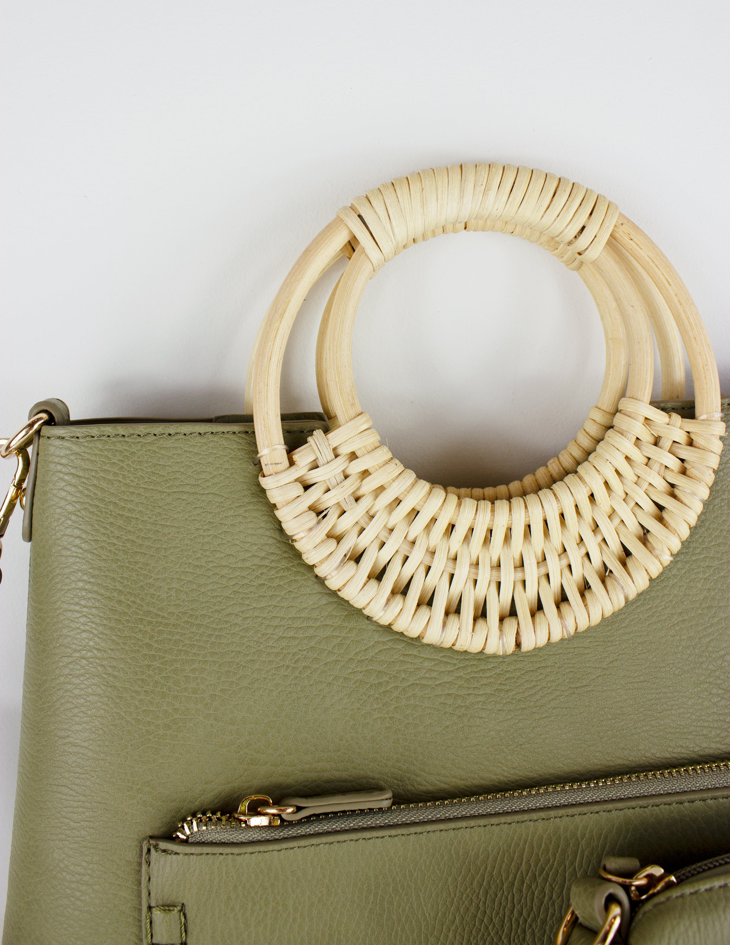 Blue District Tas Jiffy 2 In 1 Vegan Leer Pistache Groen