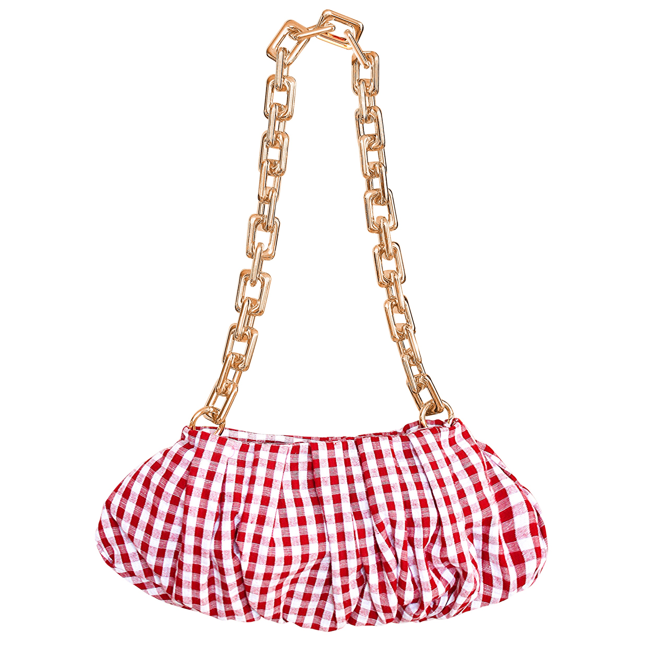 BRUNNA.CO Tas Awan Ruffle Gingham Rood