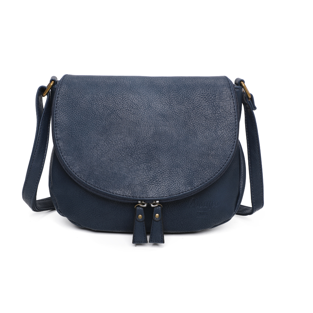 Arsayo Tas The Messenger Vegan Eco-Leer Marineblauw