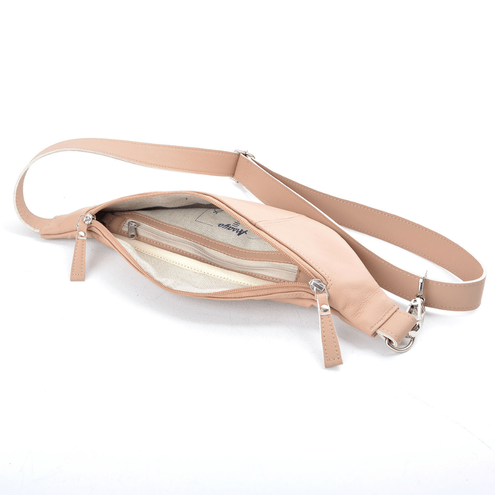 Arsayo Tas De Mela Fanny Pack Vegan Eco-Leer Beige