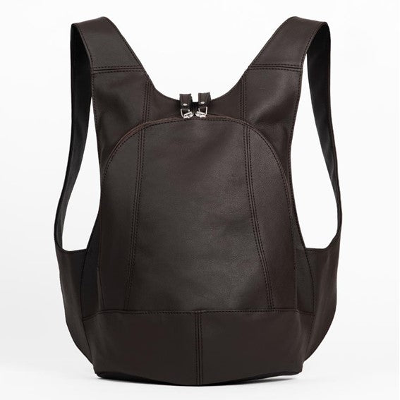 Arsayo men vegan Backpack The Mela Vegan Eco-Leather Dark Brown