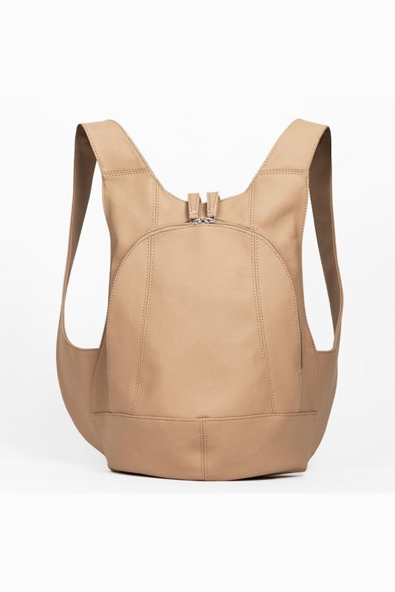 Image of Arsayo mannen vegan Rugzak De Mela Vegan Eco-Leer Beige