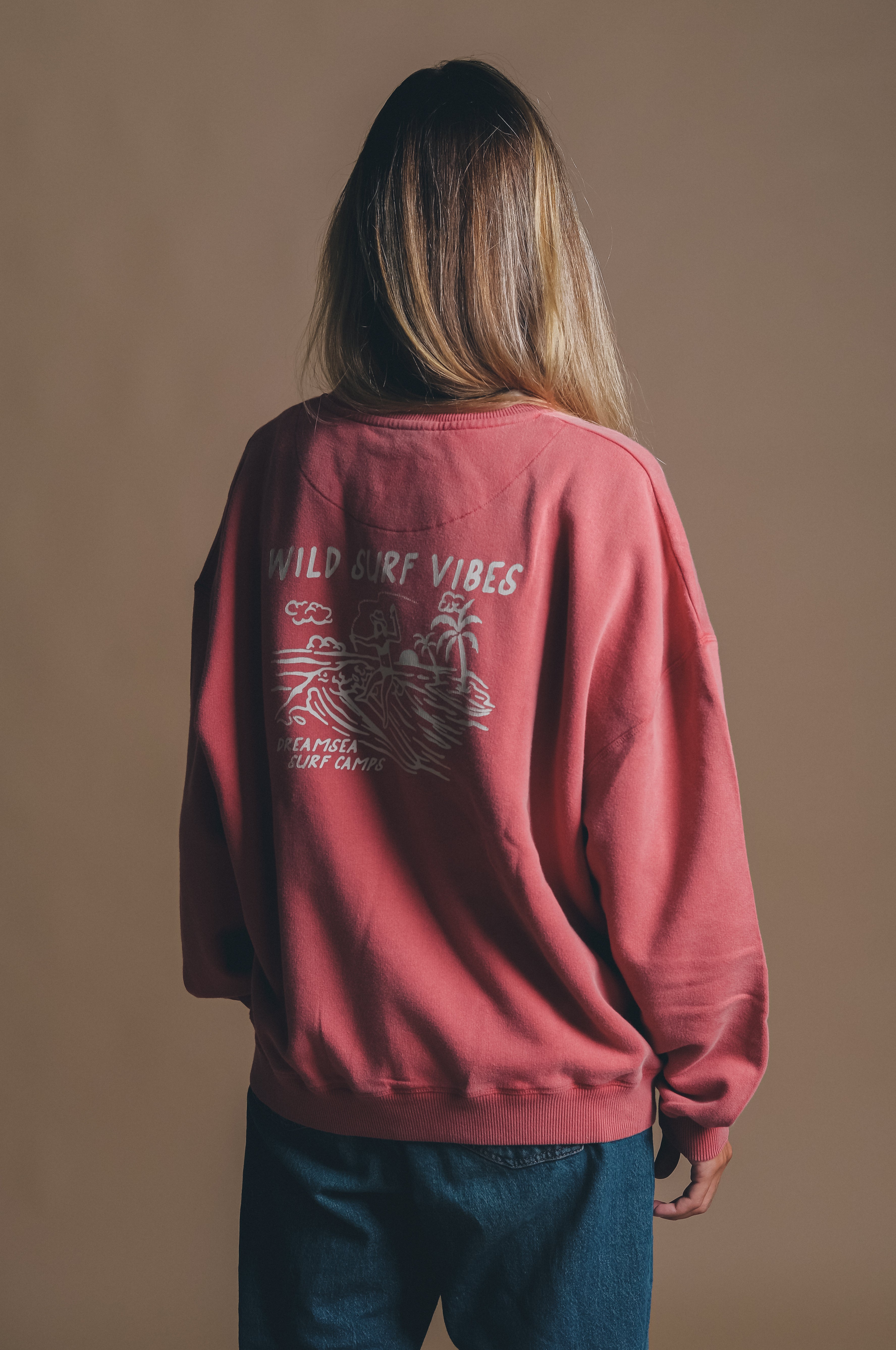 Trendsplant Damen vegan Sweatshirt Wild Surf Samba Rot