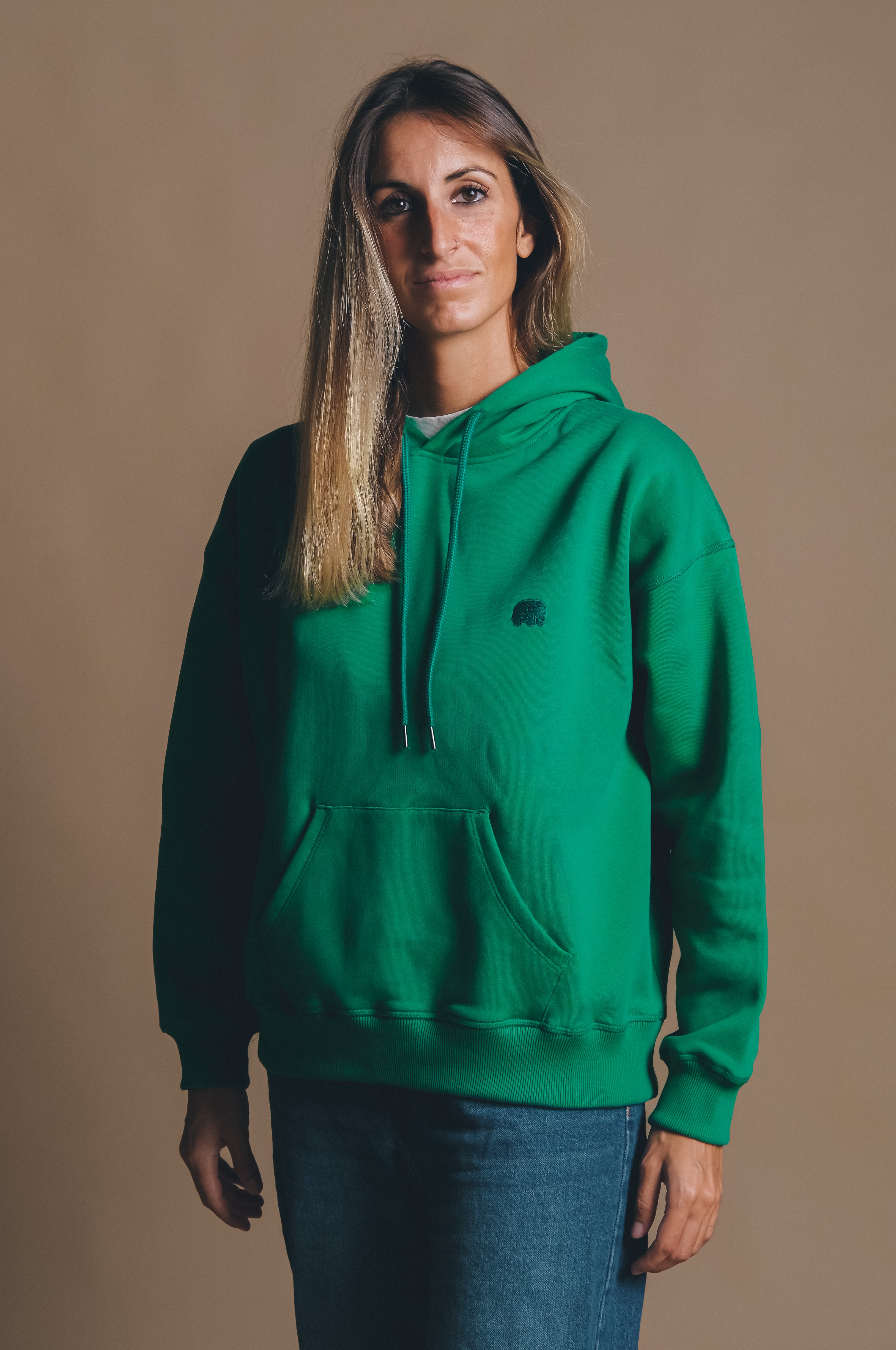 Trendsplant Damen vegan Oversized Hoodie Essential Bosphorus GrÃ¼n